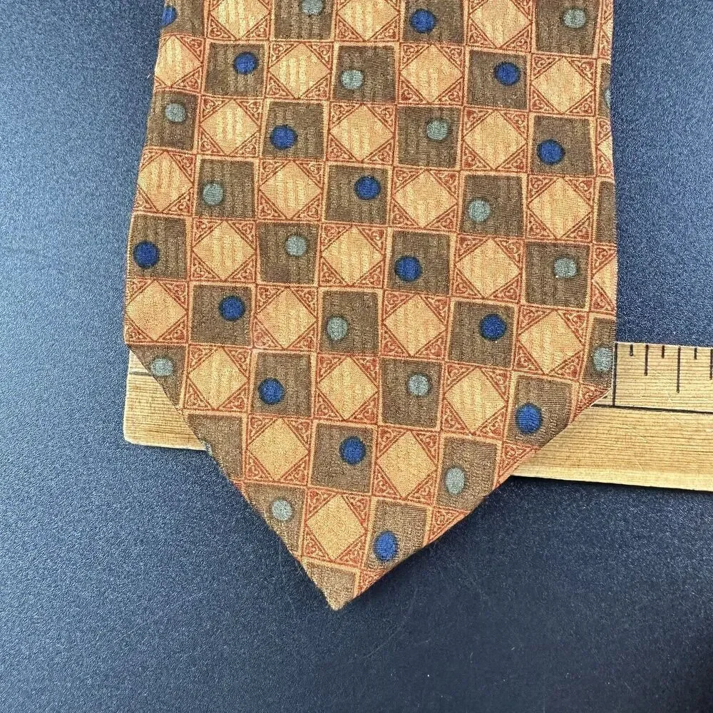 XMI for Nordstrom Tie Mens 56 in Diamond Geometric All Silk Hand Made in USA